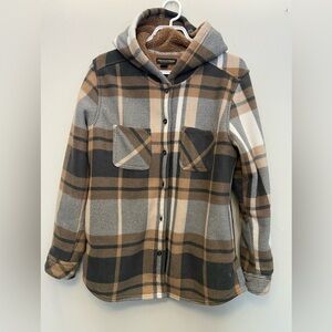 Real Tree by Boston Traders Fleece Plaid Shacket with Teddy Interior